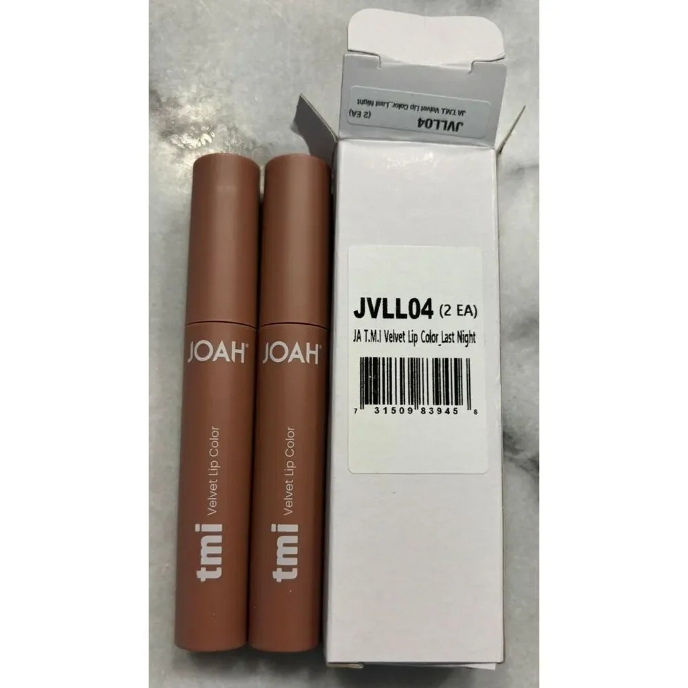 Joah TMI Velvet Lip Color JVLL04 Last Night Lot of 2